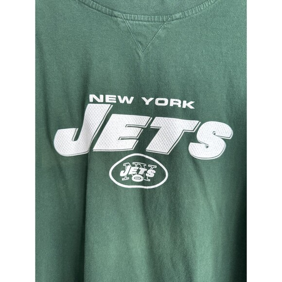 Vintage Green New York Jets Long Sleeve Shirt Crewneck Sports Football NFL XL - Picture 2 of 9